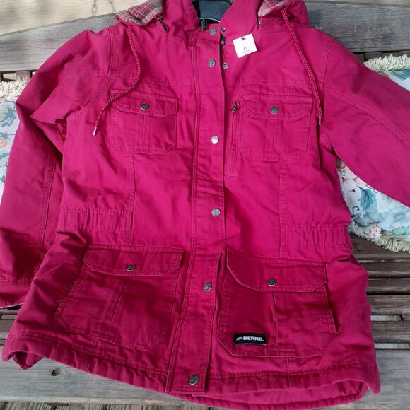 Berne Jackets & Blazers - SOLDNEW Berne Work Coat SZ XL Pink Canvas Softstone Sanded Duck Barn 100% Cotton